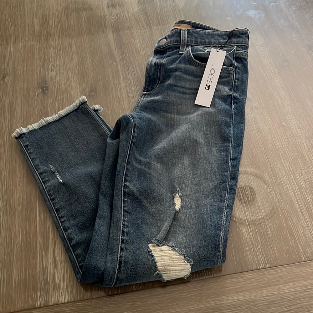Joe’s jeans.  The Lara mid rise cigarette ankle.